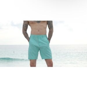 MAD PELICAN WALKING SHORTS IN SEA FOAM (light teal)
